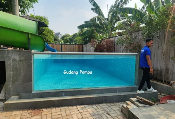 pembuatan kolam renang kaca