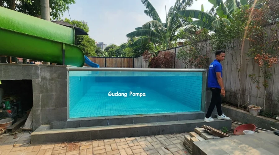 pembuatan kolam renang kaca